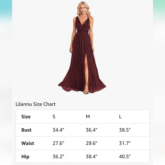 Elegant Burgundy Evening Gown - Picture 3 of 10